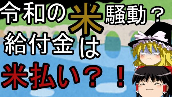 ゆっくり解説　東京の給付金は米で？！令和は米払いの東京都？