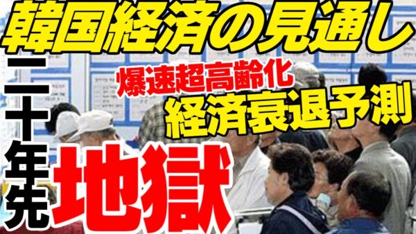 高齢化に少子化がとまらない韓国、20年後の経済見通しが残念すぎる模様【ゆっくり解説】