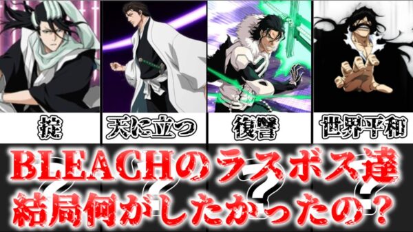 【ゆっくり解説】結局何がしたかったの？ BLEACHラスボス達の思想を解説、考察【BLEACH】