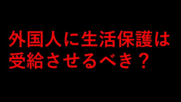 【政治まとめ】外国人への生活保護について再考しよう