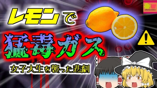 【2010年埼玉】掃除後に謎の猛烈な吐き気と頭痛・・・原因は掃除中に発生していた毒ガスと『レモン』⁉【ゆっくり解説】