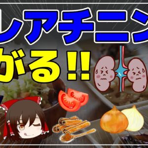 【ゆっくり解説】クレアチニンが下がる最強の食べ物！腎機能をアップ【40代50代】