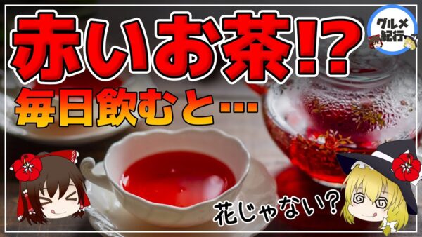 【ゆっくり解説】認知症改善！赤いお茶を毎日飲むと…高血圧改善や疲労回復！抗酸化作用も