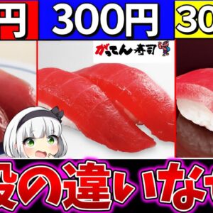 【ゆっくり解説】回転寿司・高級寿司屋の『値段の違い』とは⁉︎実は〇〇同じだった…!?