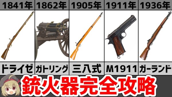 【銃火器図鑑】1840年代～第二次大戦まで時代順に主要国の全銃火器を紹介、完全攻略