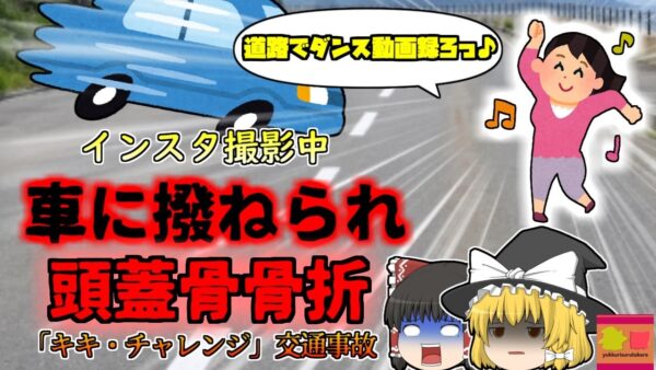 【2018年米国】SNSでバズり中のダンス動画 走行中の車から降りて踊る『キキ・チャレンジ』で女子大生が車に吹き飛ばされる…【ゆっくり解説】
