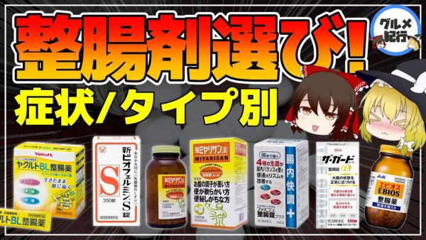 【ゆっくり解説】賢い整腸剤選び！乳酸菌と酪酸菌？症状別・タイプ別の整腸剤の選び方