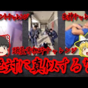 【真似するな】SNSで広まる「○○チャレンジ」が危険過ぎる【ゆっくり解説】