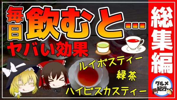 【ゆっくり解説】ルイボスティーを毎日飲むと…緑茶にハイビスカスティー健康効果まとめ！総集編【ゆっくりグルメ紀行】