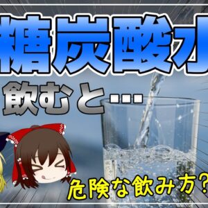 【ゆっくり解説】無糖炭酸水なのに血糖値を上げるヤバい飲み方！？注意点と炭酸水の効果倍増する飲み方