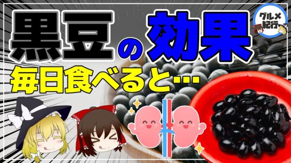 【ゆっくり解説】黒豆はトンデモない健康食材だった！秘められた腎臓保護パワーとは