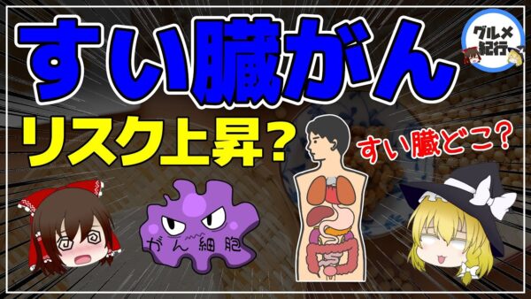 【ゆっくり解説】すい臓がんのリスクが上昇？意外すぎる食べ物！リスクが下がった飲み物
