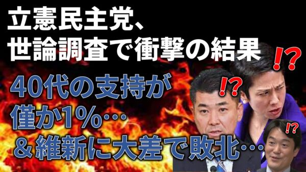 【政治まとめ】立憲の政党支持率が本当に絶望的な件＆リベラルファシズムの脅威…