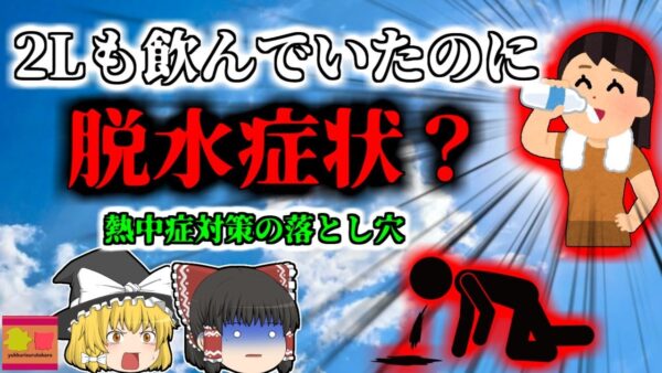 【2018年】2ℓ近く飲んでいたのに脱水症状!? 熱中症対策の落とし穴【ゆっくり解説】