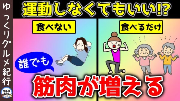 【ゆっくり解説】運動以外で筋肉が増える！魔法の食べ物！【40代50代】
