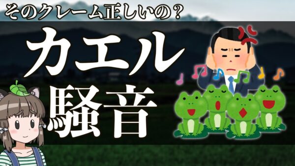 【クレーム】カエルの鳴き声がうるさくて眠れん！それって誰が悪いんですか？