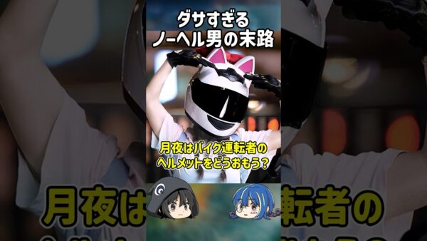 【１分解説】自業自得すぎる、ノーヘル男の末路とは？【ゆっくり解説】#shorts