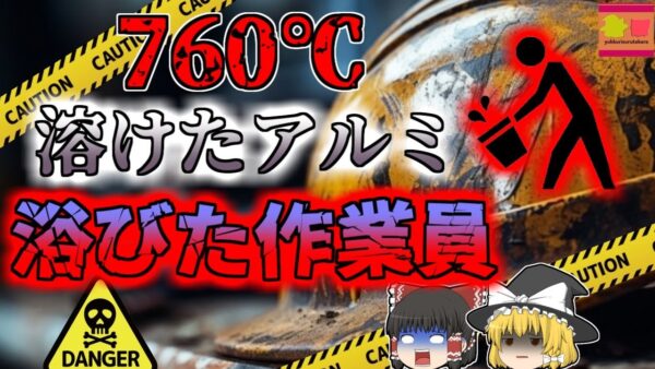 【2010年】760℃の溶けたアルミを浴びた作業員…溶解金属に