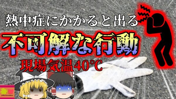 【2015年】意味不明な行動を繰り返す恐ろしい症状 …直ぐに気づかなければいけなかった『道路清掃熱中症事故』【ゆっくり解説】