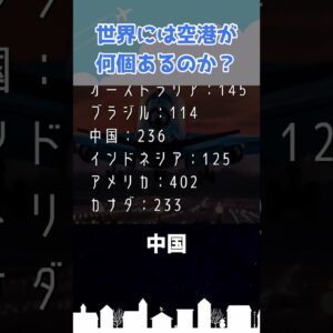 世界中にはいくつの空港がある？ #shorts