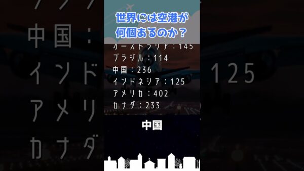 世界中にはいくつの空港がある？ #shorts