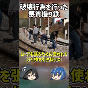 【１分解説】撮り鉄による器物破損事件とは？【ゆっくり解説】#shorts