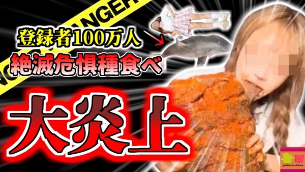 【2022年】登録者100万人の大食い美人インフルエンサー 　絶滅危惧種のホオジロサメを食べて大炎上 理由は売買？虚偽？【ゆっくり解説】