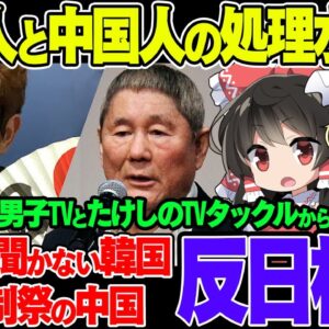 【ゆっくり解説】韓国人Youtuber『韓国男子TV』の一般韓国人へのインタビューと中国人芸能人高陽子のたけしのビートたけしのTVタックル出演から見えるもの