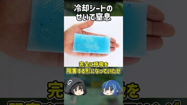 【１分解説】冷却シートが原因で起きた悲惨な事故とは【ゆっくり解説】#shorts