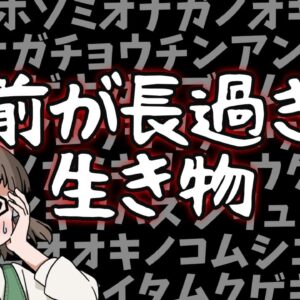 【17文字スタート】笑っちゃうくらい長すぎる名前の生き物10選