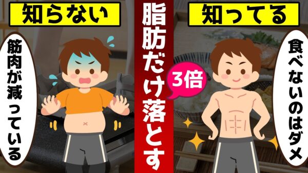 【ゆっくり解説】筋肉を落とさず体脂肪率を3倍減らす方法！運動しちゃダメ！？