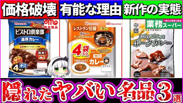 【ゆっくり解説】爆買い確定！隠密かに話題の『コスパ破壊レトルトカレー3選』レビュー！業務スーパー新作ヤバ過ぎた！