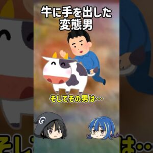 【１分解説】牛と行為に及ぼうとしたマヌケすぎる変態【ゆっくり解説】#shorts