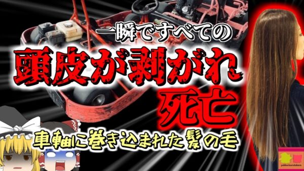 【2018年】「ｷﾞｬｱｱｱｱ!!!」助手席から聞こえた妻の悲鳴 一瞬で頭皮が剥がれ女性が4亡…ゴーカートの車輪が巻き込んだ長い髪の毛【ゆっくり解説】