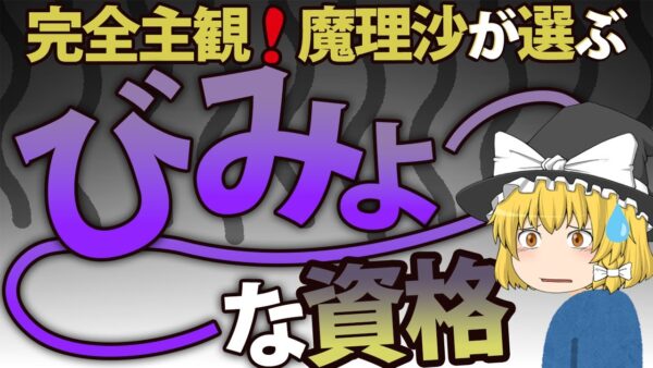 【ゆっくり解説】完全主観！魔理沙が選ぶ微妙な資格【資格】