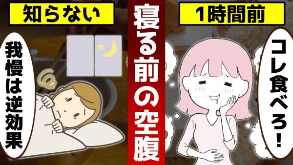 寝る前の空腹…ガマンは逆効果！寝る1時間前に食べるならコレ！【ゆっくり解説】