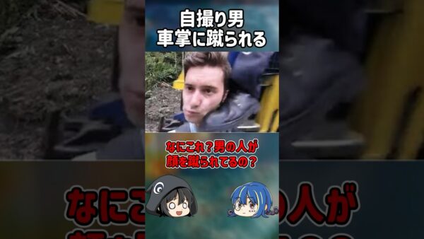【１分解説】車掌に蹴られた自撮り男を1分解説【ゆっくり解説】#shorts