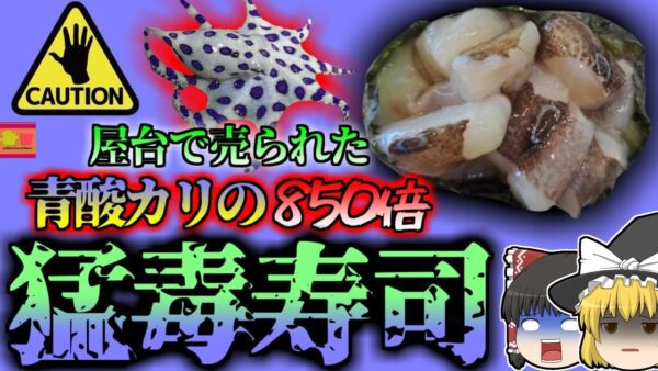 【2023年】”青酸カリの850倍”屋台で購入したタコの寿司に猛毒を持つ「ヒョウモンダコ」三年前にも串焼きに混入する事件が【ゆっくり解説】