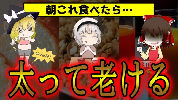 絶対NG！食べてはいけない一瞬で太る朝ごはん3選！血液ドロドロで老化して体脂肪が増える？【ゆっくり解説】