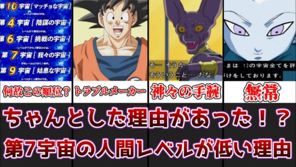 【ゆっくり解説】ちゃんとした理由があった！？ 人間レベルと第7宇宙の人間レベルが低い理由を解説、考察【ドラゴンボール】