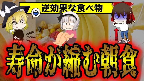 寿命が縮む朝ごはん！87%もリスクが！？朝食の重要性【ゆっくり解説】