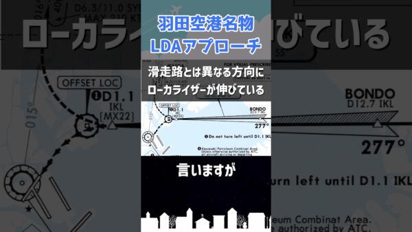 世界的にも珍しい羽田空港のLDAアプローチ #shorts