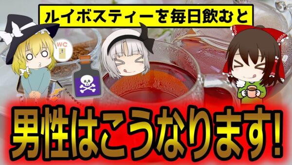 男性にもたらすメリット！ルイボスティーを毎日飲み続けた時こうなります！【ゆっくり解説】