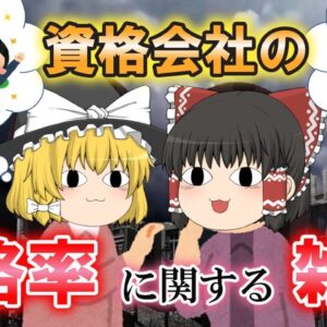【ゆっくり解説】資格会社の合格率に関する雑談【資格】