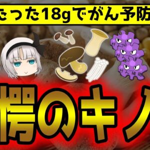 1日18gでがんのリスクが45％低くなる『きのこ』とは？栄養ランキング【ゆっくり解説】
