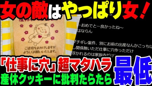 産休クッキーを職場に渡した女性、同じ女性からクソみたいな叩かれ方をした模様【ゆっくり解説】