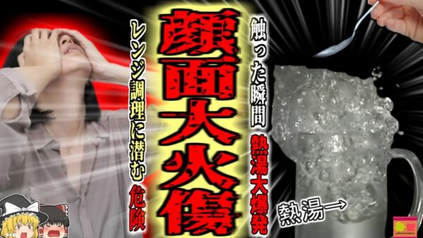【2018年】「今まで大丈夫だったから」は禁物　ポーチドエッグ作ろうとした女性 目の前でお湯が大爆発し顔に重度熱傷を負う　時短料理にご注意！【ゆっくり解説】