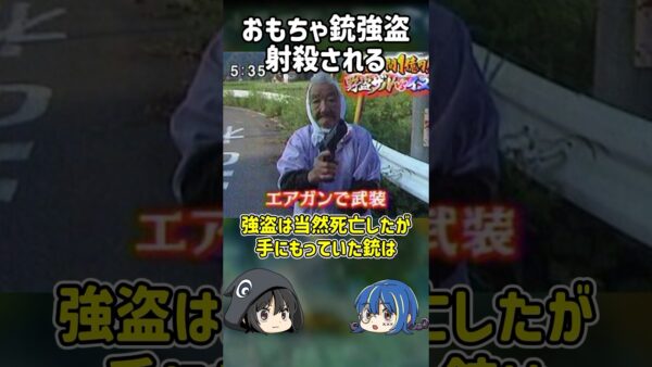 【１分解説】おもちゃ銃強盗犯が射殺された事件を1分解説【ゆっくり解説】#shorts #ゆっくりしていない解説