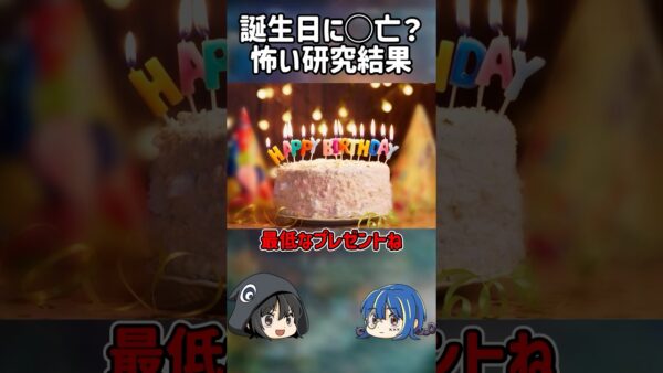 【１分解説】誕生日にまつわる怖い実験結果を1分解説【ゆっくり解説】#shorts #ゆっくりしていない解説
