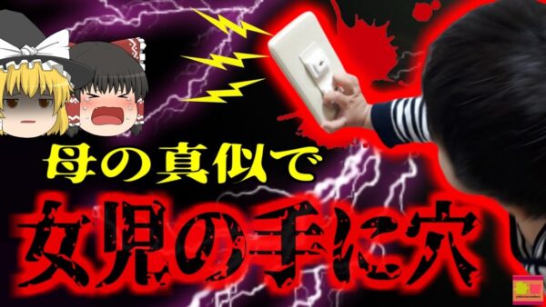 【2019年】母の真似をした幼児 充電器のケーブルをコンセントに差し込んで大惨事　手に真っ黒な黒い穴が空く【ゆっくり解説】